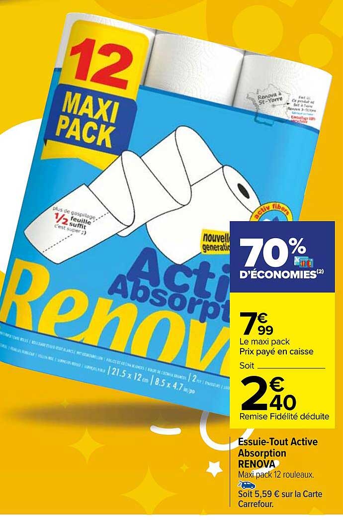 essuie-tout active absorption renova