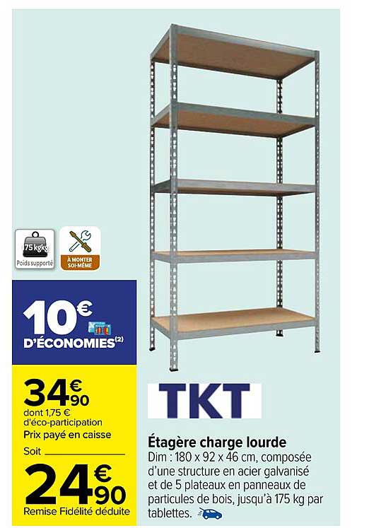 étagère charge lourde tkt