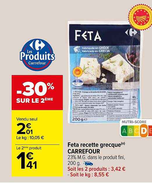 Feta Recette Grecque Carrefour