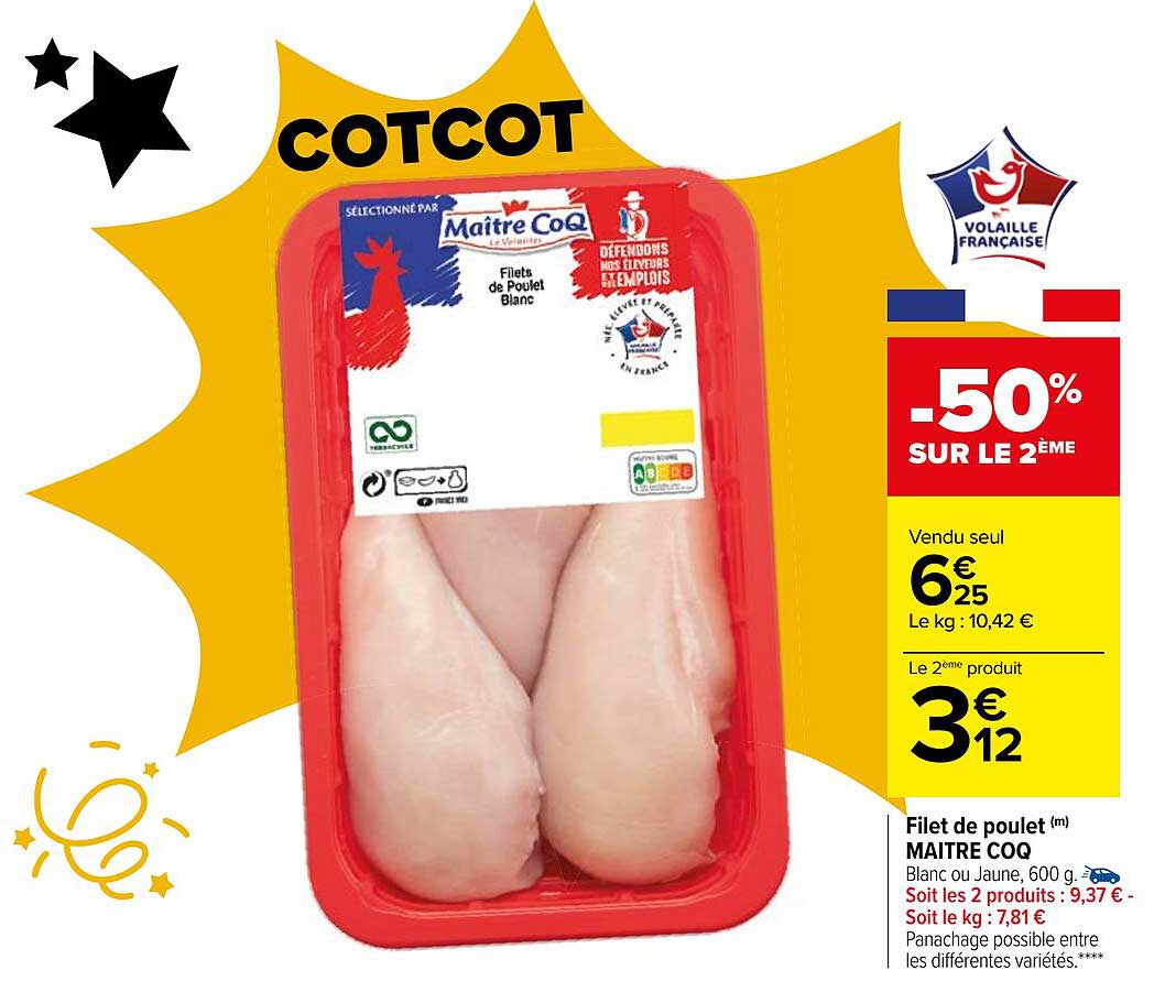 filet de poulet maître coq