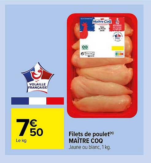Filets De Poulet Maître Coq