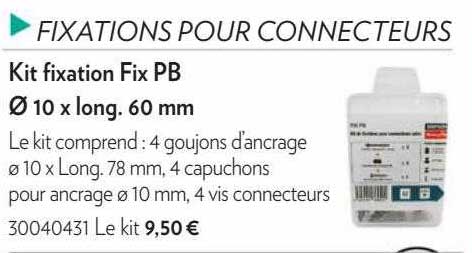 fixations pour connecteurs