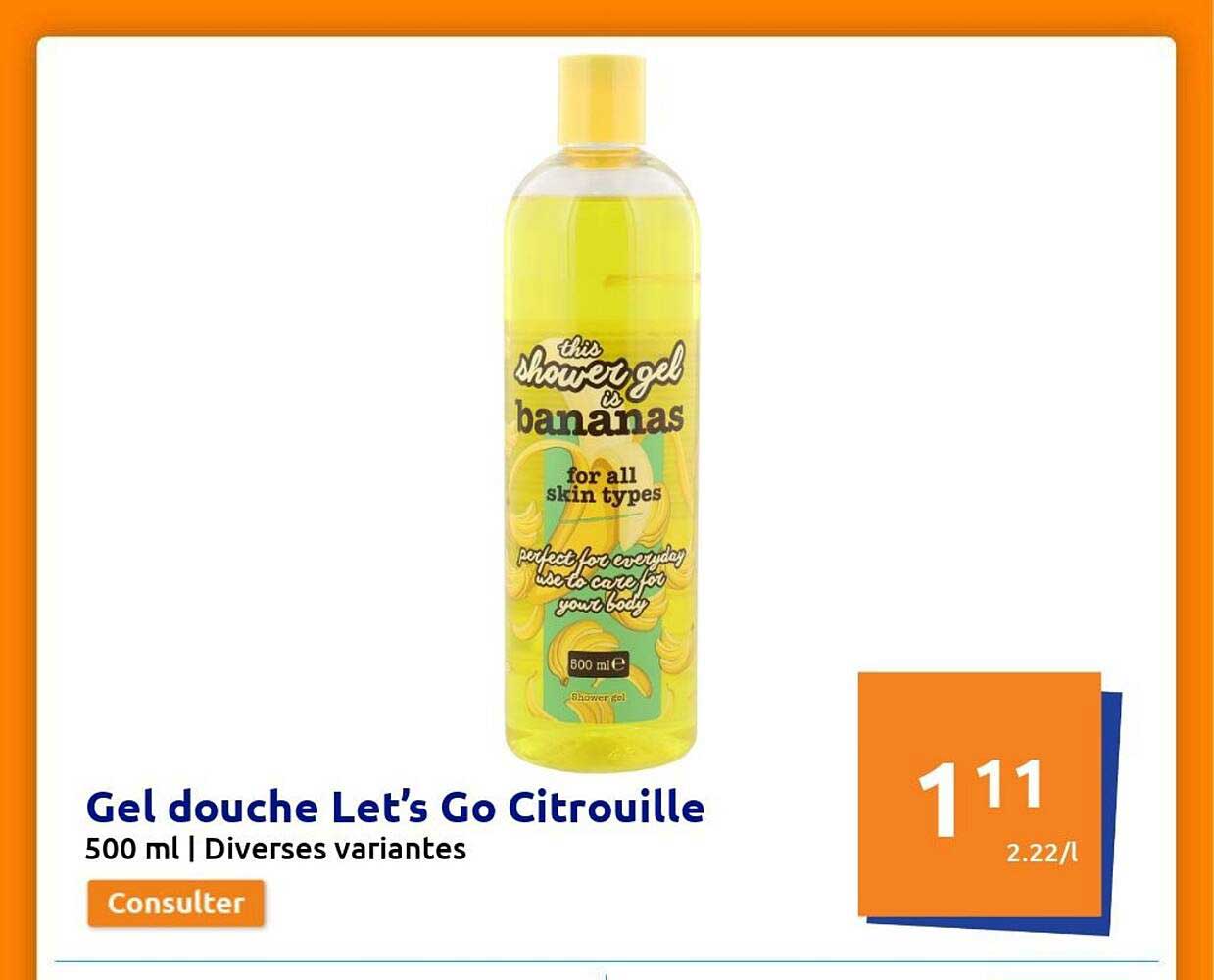 gel douche let's go citrouille