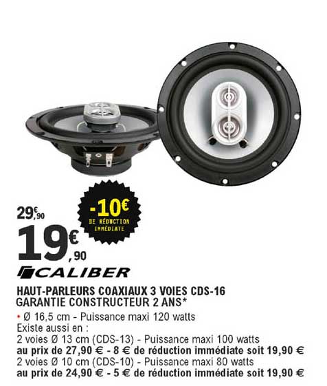 haut-parleurs coaxiaux 3 voies cds-16 caliber