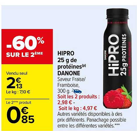 hipro 25g de protéines danone