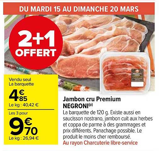 Jambon Cru Premium Negroni