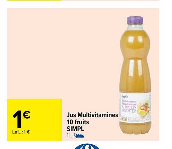 Jus Multivitaminés 10 Fruits Simpl
