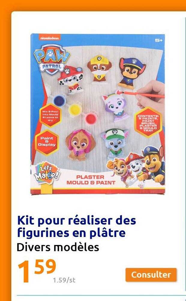 kit pour réaliser des figurines en plâtre
