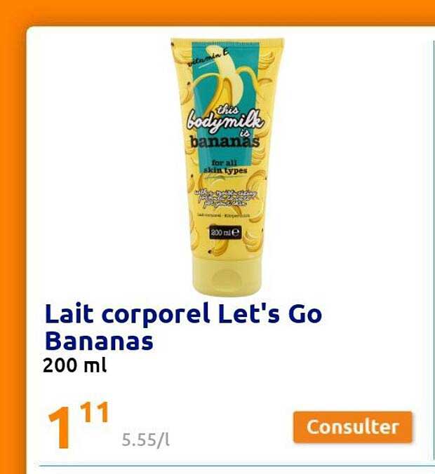 lait corporel let's go bananas