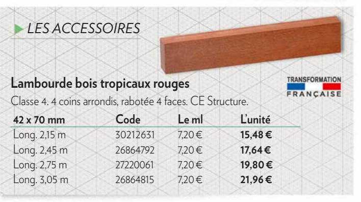 lambourde bois tropicaux rouges