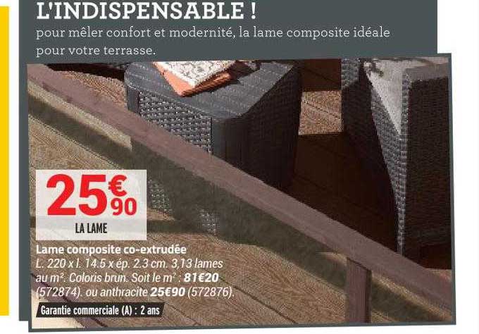 lame composite co-extrudée