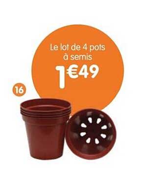 le lot de 4 pots à semis