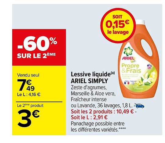 lessive liquide ariel simply