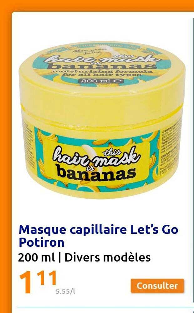 Masque Capillaire Let's Go Potiron