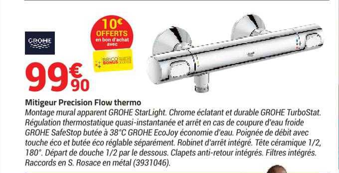 mitigeur précision flow thermo