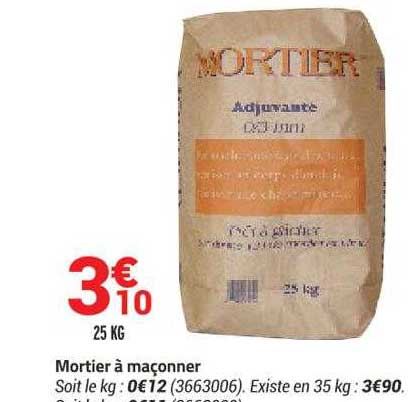 mortier à maçonner
