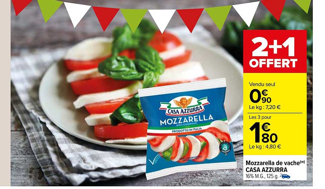 mozzarella de vache casa azzurra