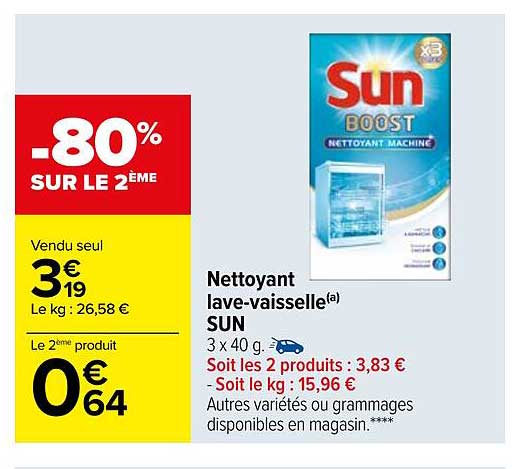 nettoyant lave-vaisselle sun