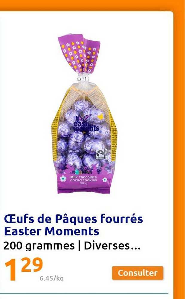 oeufs de pâques fourrées easter moments