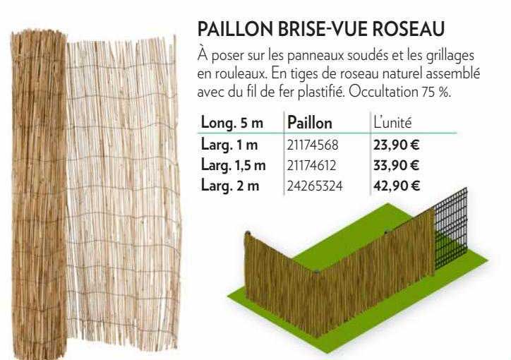Paillon Brise-vue Roseau
