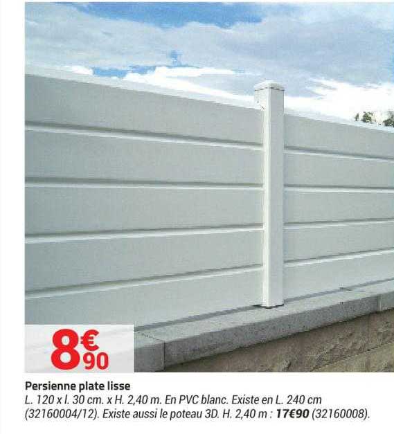 persienne plate lisse