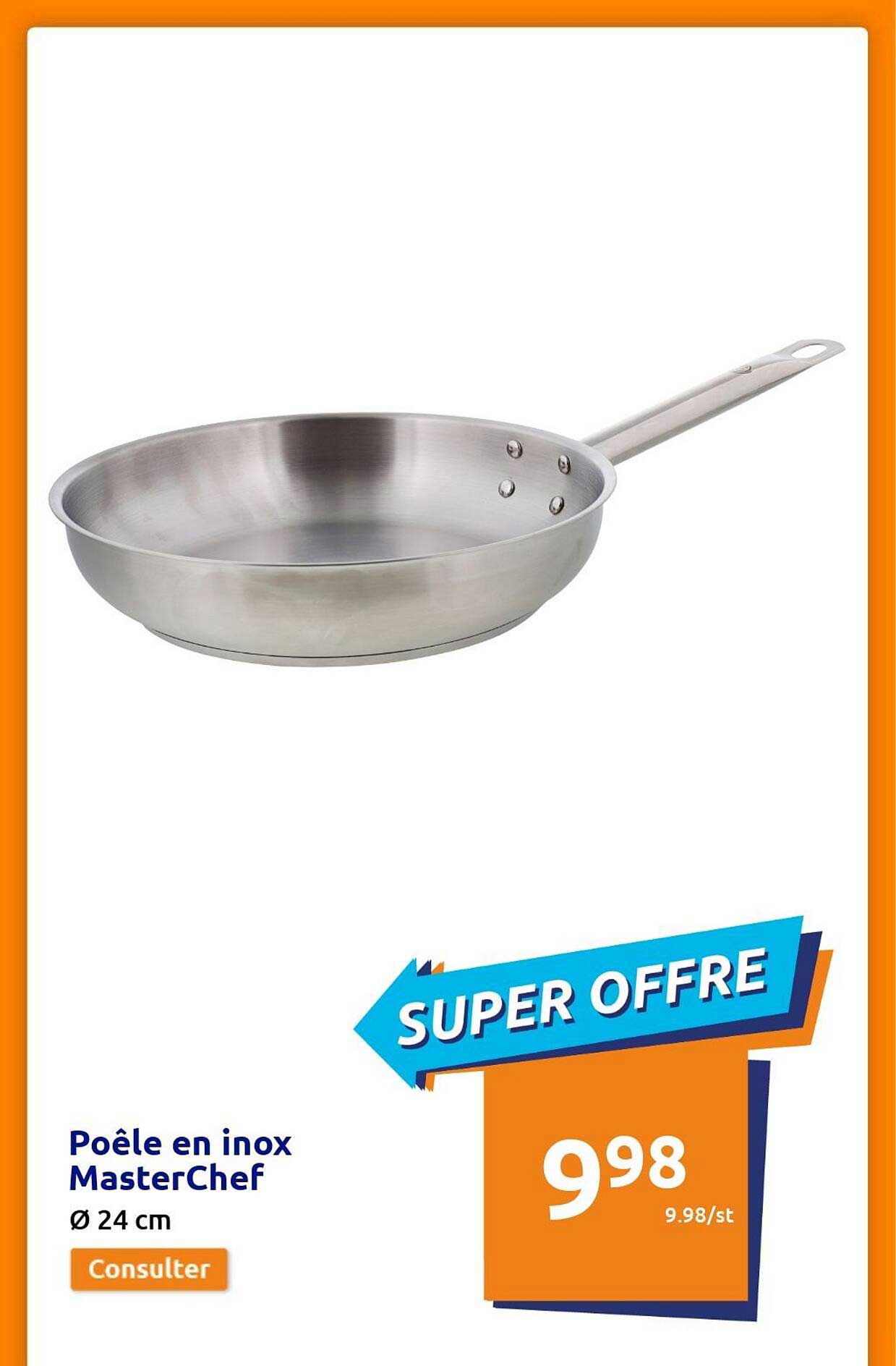 poêle en inox masterChef