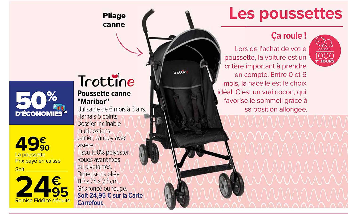Poussette Canne "maribor" Trottine