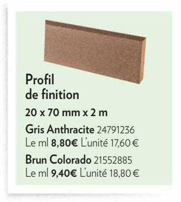 profil de finition gris anthracite ou brun colorado