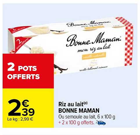 riz au lait bonne maman