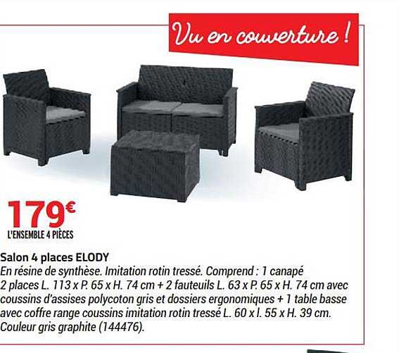 salon 4 places elody