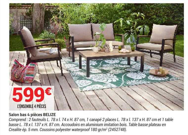 salon bas 4 pièces belize