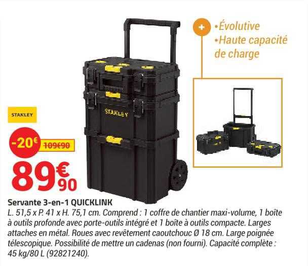 Servante 3-en-1 Quicklink  Stakley