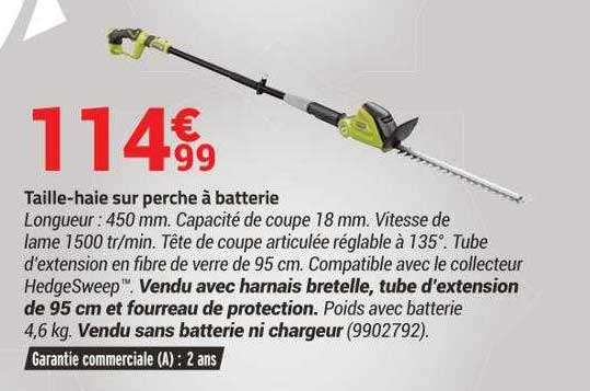 taille-haie sur perche à batterie