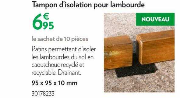 tampon d'isolation pour lambourde