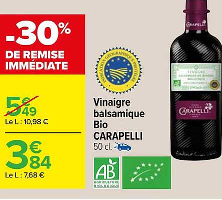 Vinaigre Balsamique Bio Carapelli