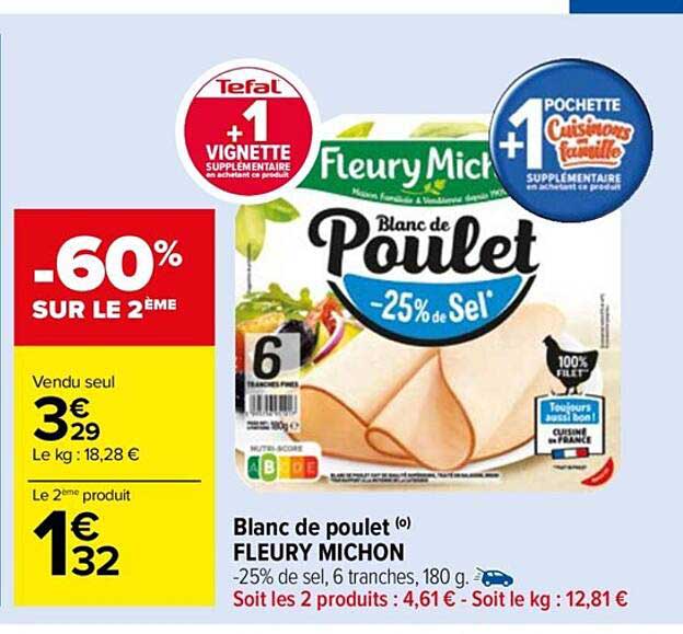 blanc de poulet fleury michon