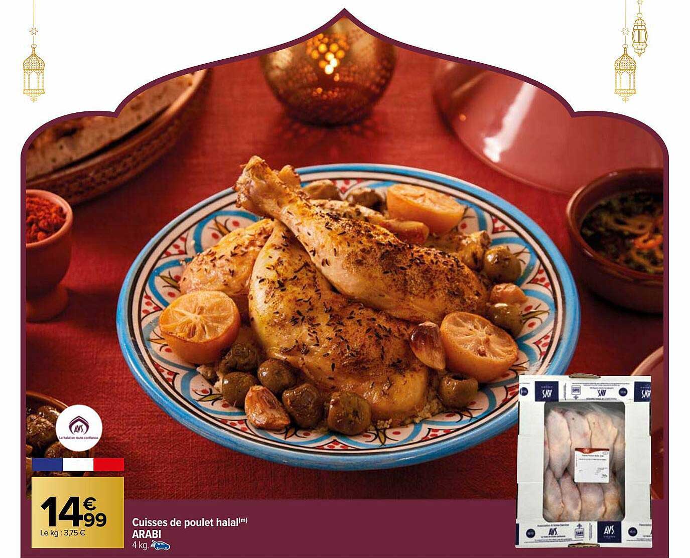 cuisses de poulet halal arabi