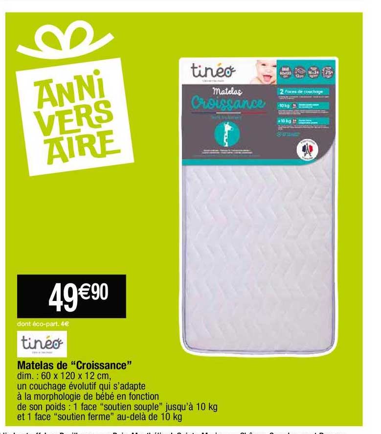 Matelas De "croissance" Tinéo