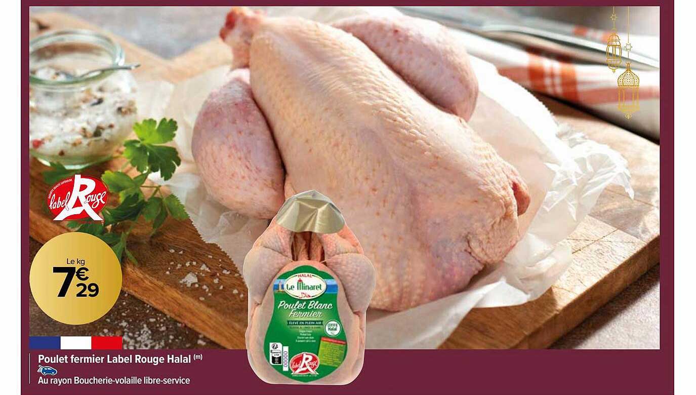 Poulet Fermier Label Rouge Halal