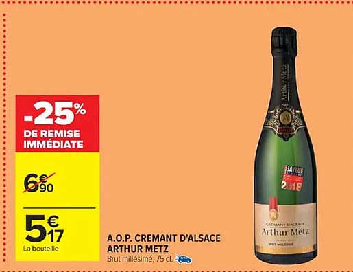 a.o.p. crémant d'alsace arthur metz