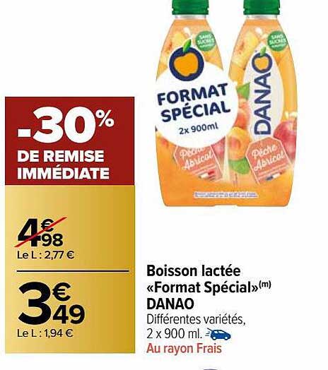 boisson lactée «format spécial» danao