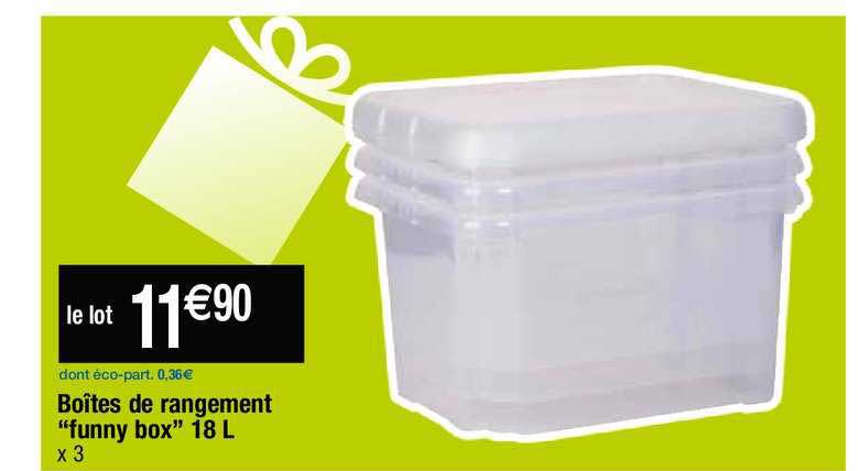 boîtes de rangement "funny box" 18l