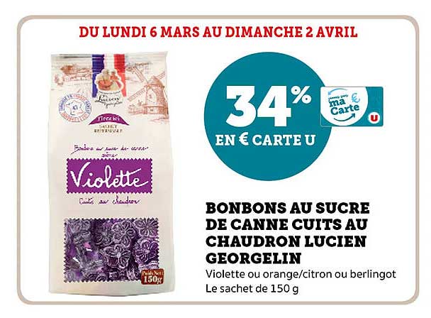 bonbons au sucre de canne cuits au chaudron lucien georgelin