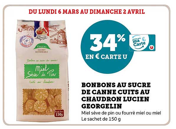 bonbons au sucre de canne cuits au chaudron lucien georgelin