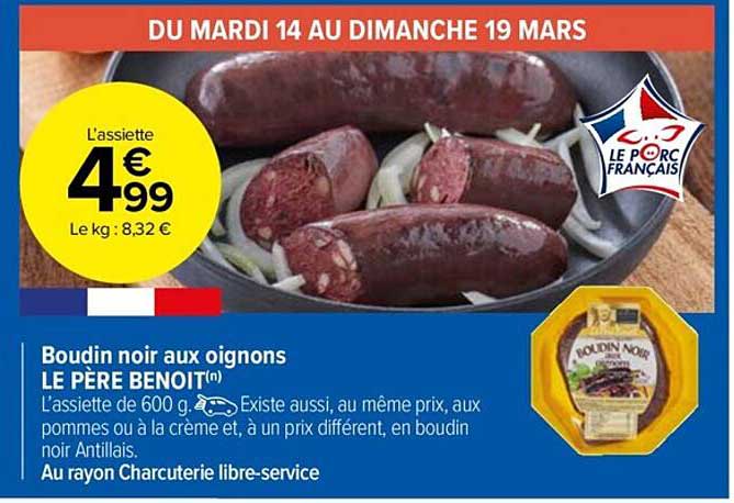 boudin noir aux oignons le père benoit