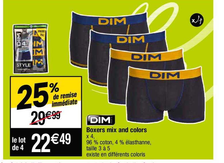 boxers mix and colors dim