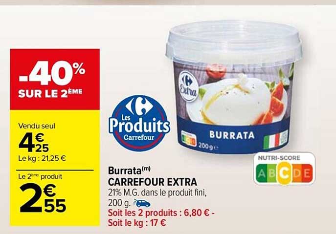 Burrata Carrefour Extra