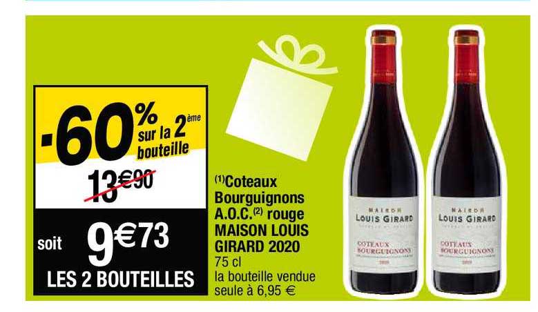 côteaux bourguignons a.o.c. rouge maison louis girard 2020