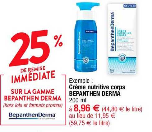 crème nutritive corps bepanthen derma