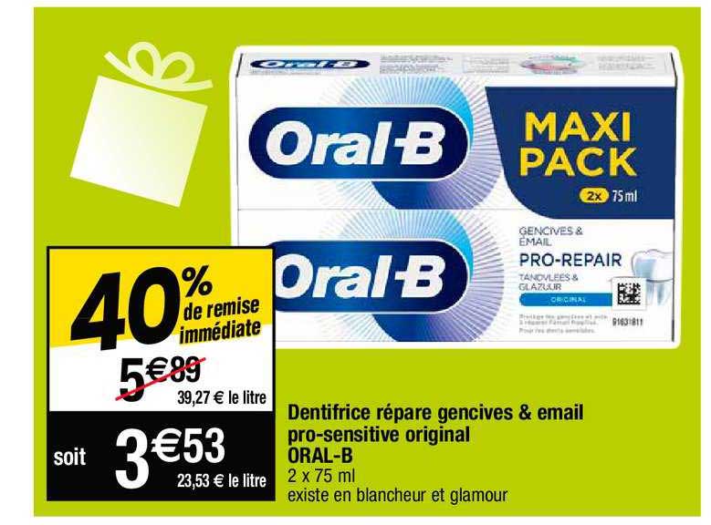 dentifrice répare gencives & email pro-sensitive original oral-b
